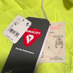 Primaloft Neon Yellow Jacket